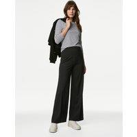 Jersey Wide Leg Trousers with Stretch