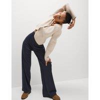 Jersey Wide Leg Trousers with Stretch