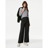 Jersey Wide Leg Trousers with Stretch