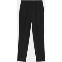 M&S Slim Fit Ankle Grazer Trousers with Stretch Black