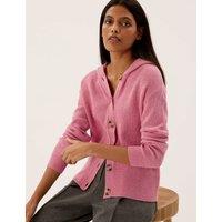 Soft Touch Ribbed Hooded Cardigan