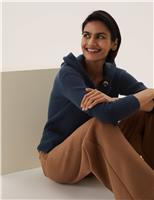 M&S Soft Touch Ribbed Hooded Cardigan Dusky Rose