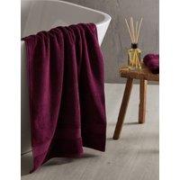 M&S Super Soft Pure Cotton Towel Dark Crimson