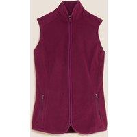 Watchshop Zip Up Funnel Neck Gilet Dark Mulberry