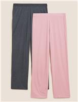 2pk Cotton Modal Cool Comfort Pyjama Bottoms