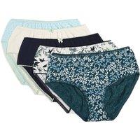 IBO 5PK COTTON LYCRA SKETCHY FLORAL PRIN