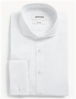 Tailored Fit Pure Cotton Shirt With Double Cuff