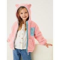 M&S Borg Jacket (2-7 Yrs) Pink