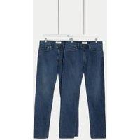 2pk Straight Fit Stretch Jeans