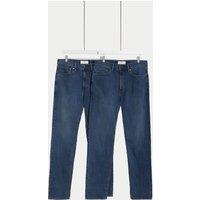 2pk Straight Fit Stretch Jeans