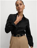 Cotton Rich Fitted Collared Shirt