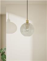Ridged Glass Ceiling Lamp Shade