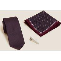 Geometric Tie, Pin and Pocket Square Set