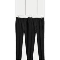 2pk Slim Fit Active Waist Trousers