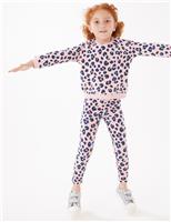 M&S Cotton Rich Leopard Print Sweatshirt (2-7 Yrs) Pink