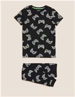 Cotton Rich Gaming Print Pyjamas (7-16 Yrs)