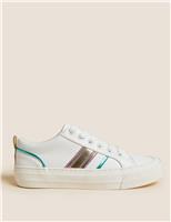 Lace Up Striped Trainers