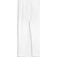 M&S Cotton Blend Slim Fit Ankle Grazer Trousers Ivory