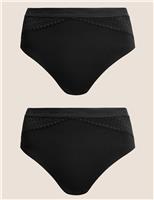 Body 2 Pack Light Control Cotton Rich Brazilian Knickers Black