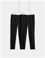 2pk Regular Fit Crease Resist Trousers