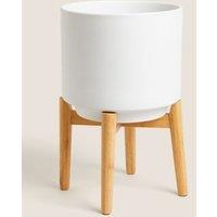 Large Ceramic Planter with Stand