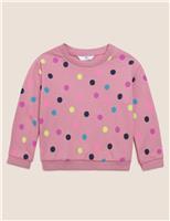 Cotton Rich Spot Print Top (2-7 Yrs)