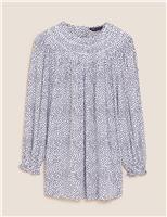 Polka Dot Regular Fit Long Sleeve Blouse