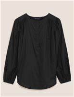Pure Cotton Regular Fit Long Sleeve Blouse
