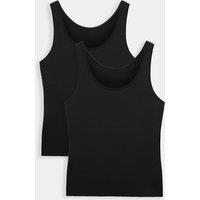 Body by M&S 2 Pack Flexifit Modal Rich Vests Black