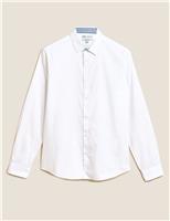 M&S Regular Fit Pure Cotton Shirt Navy Mix