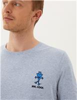 M&S Pure Cotton Mr. Men T-Shirt Grey Marl