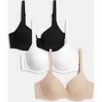 3pk Wired Full Cup T-Shirt Bras A-E