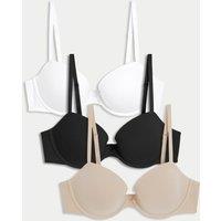 3pk Cotton Rich Wired Balcony Bras A-E