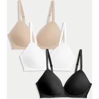 3pk Non Wired T-Shirt Bras A-E