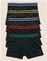 5pk Cotton Rich Shark Trunks (2-16 Yrs)