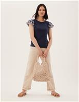 Pure Cotton Embroidered Sleeveless Vest