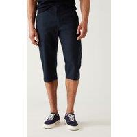 Linen Blend 3/4 Leg Shorts