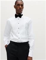M&S Regular Fit Luxury Cotton Double Cuff Dress Shirt White