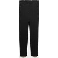 M&S Girls High Waist Skinny School Trousers (9-18 Yrs) Black