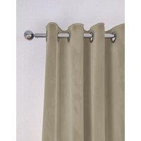 M&S Velvet Eyelet Curtains Champagne