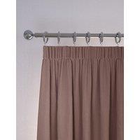 M&S Velvet Pencil Pleat Curtains Soft Pink