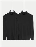 2pk Heatgen Thermal Polo Neck Tops