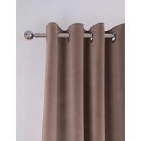 M&S Velvet Eyelet Curtains Soft Pink