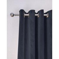 M&S Velvet Eyelet Curtains Navy