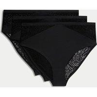 Body by M&S 3pk Body Soft High Waisted Brazilian Knickers Black