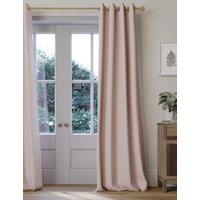 M&S Brushed Eyelet Blackout Thermal Curtains Blush