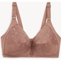 M&S Embroidered Non Wired Total Support Bra Soft Bronze