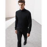 Pure Extra Fine Merino Wool Roll Neck Jumper