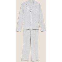 M&S Personalised Women's Cotton Modal Pyjamas Grey Marl