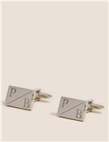 M&S Personalised Initals Cufflinks Silver